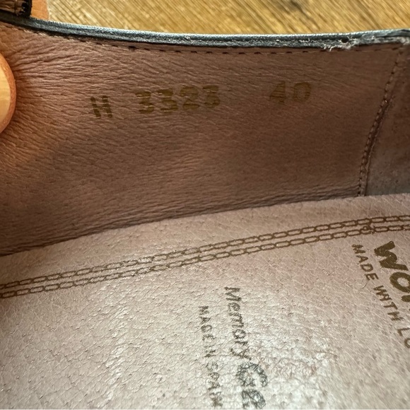 Wonders Black Leather Mary Jane Block Heel Shoes Size 40 (US 9.5-10) - Picture 5 of 6